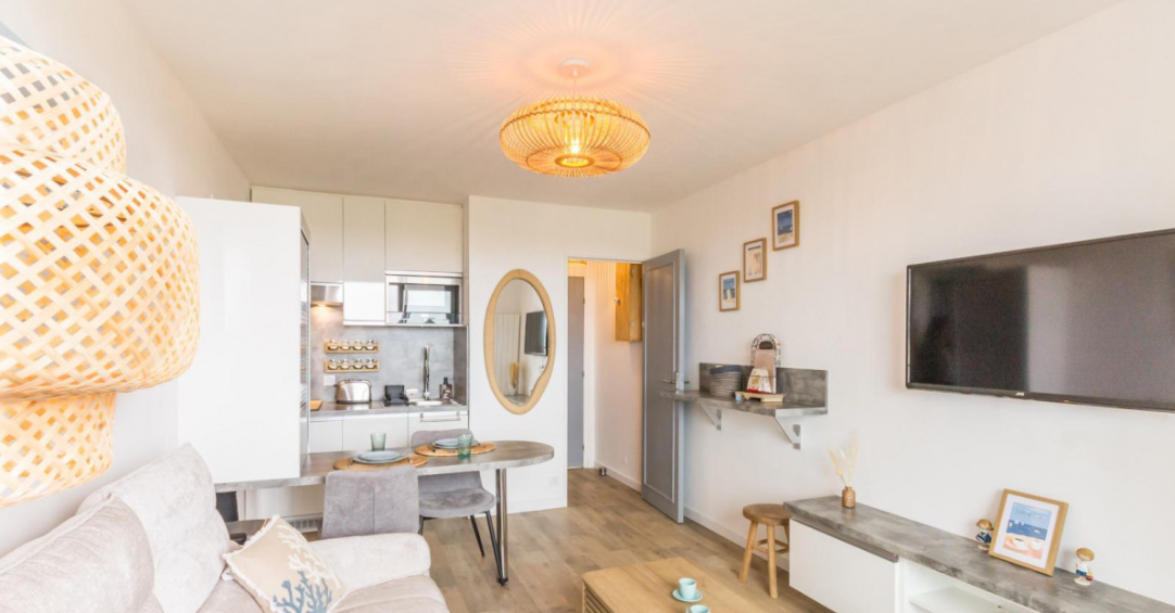 Vue balcon appartement à Courseulles-sur-Mer Le Cocon de Jade